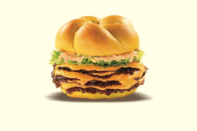 Burger Original : pain nūage, smash Black Angus, salade, cheddar américain, sauce Original